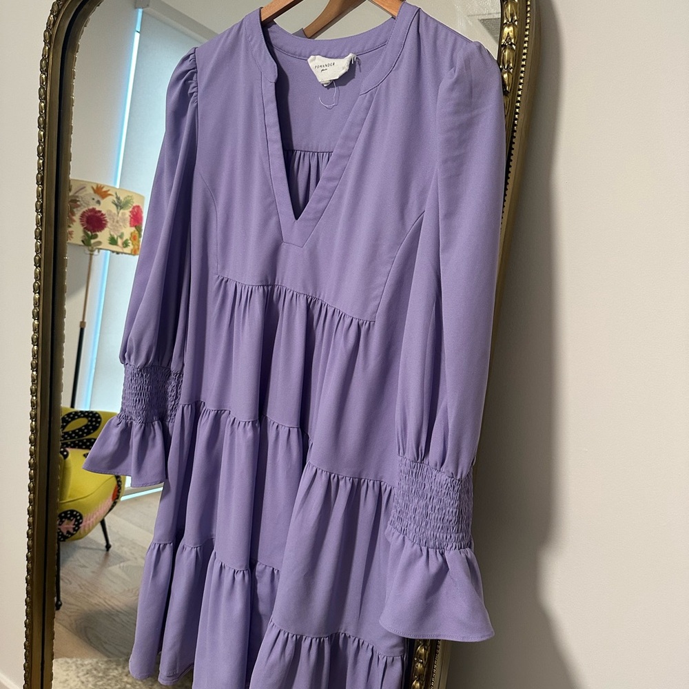 Tuckernuck Lavender Tiered Mini Dress